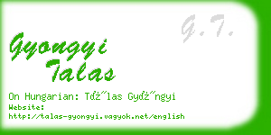 gyongyi talas business card